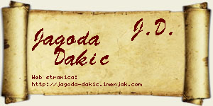 Jagoda Dakić vizit kartica